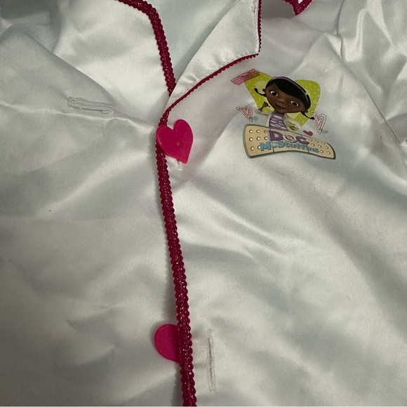 Disney White and Pink Kids Pajama Robe - Picture 4 of 5